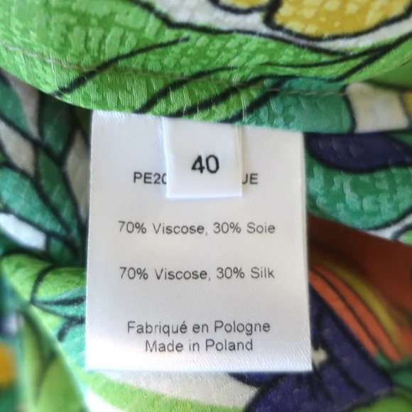 Roseanna Villa Dress Botannique Floral Print Hammered Satin Size 40 NEW - Picture 6 of 8